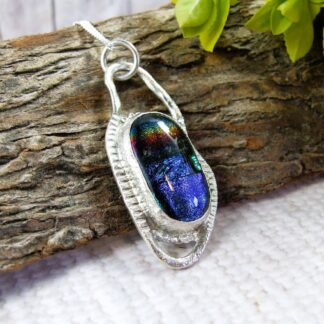 Silver dark aurora necklace