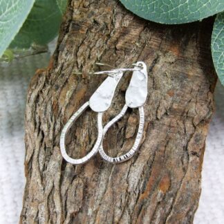 silver raindrop earrings