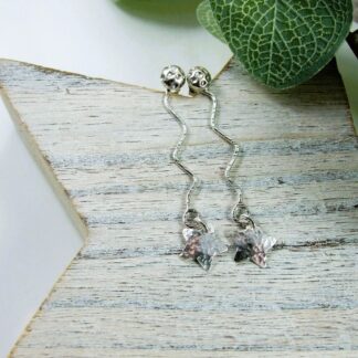 Long celestial meteor and star earrings