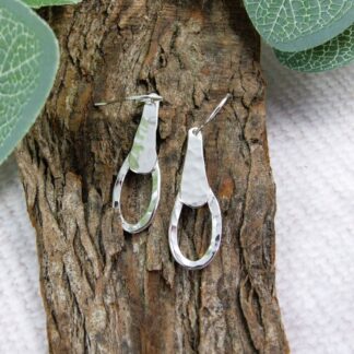 silver teardrop earrings