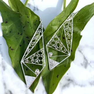 Sterling-silver-long-drop-elegant-bridal-earrings