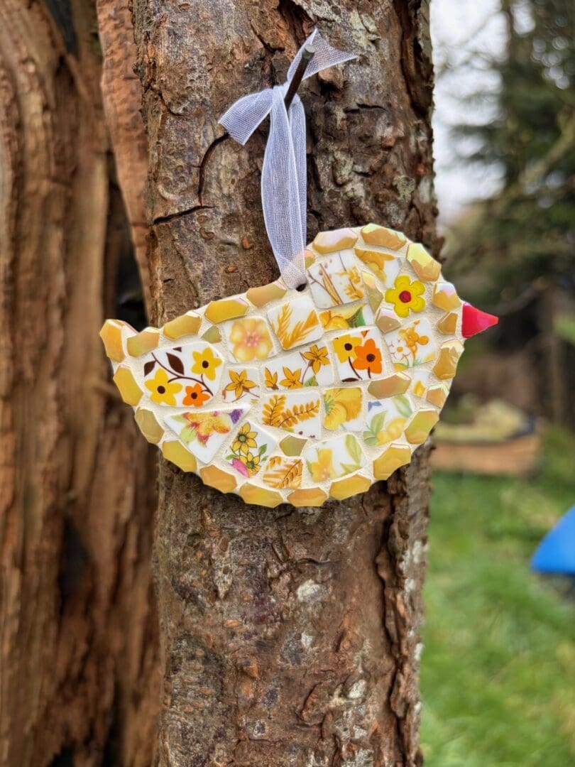From broken to beautiful, spring chick from vinage china, gift for new beginings, encouragement - Image 4