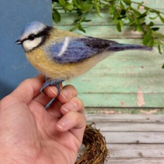 Needle Felted Blue Tit bird