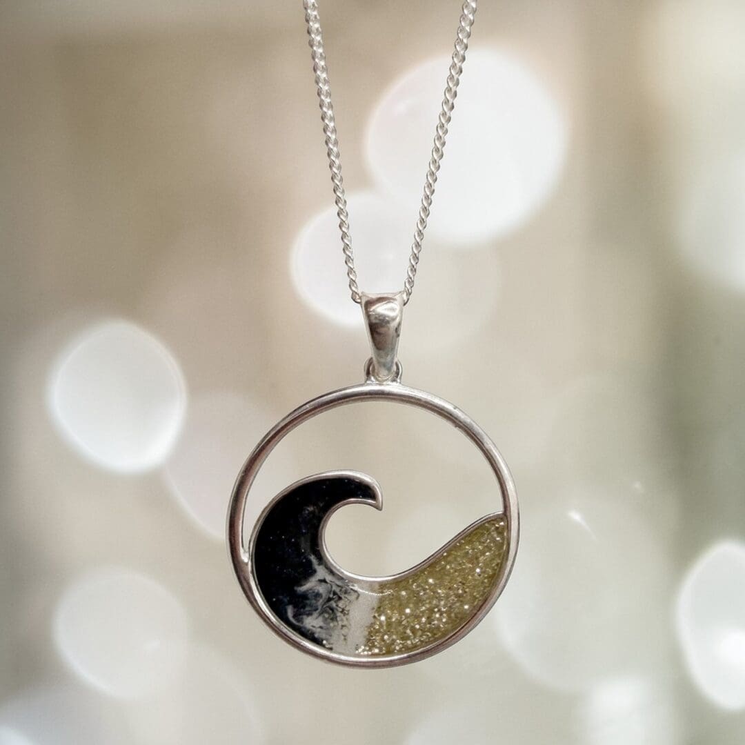 Sterling Silver Ocean Wave Pendant - Image 3