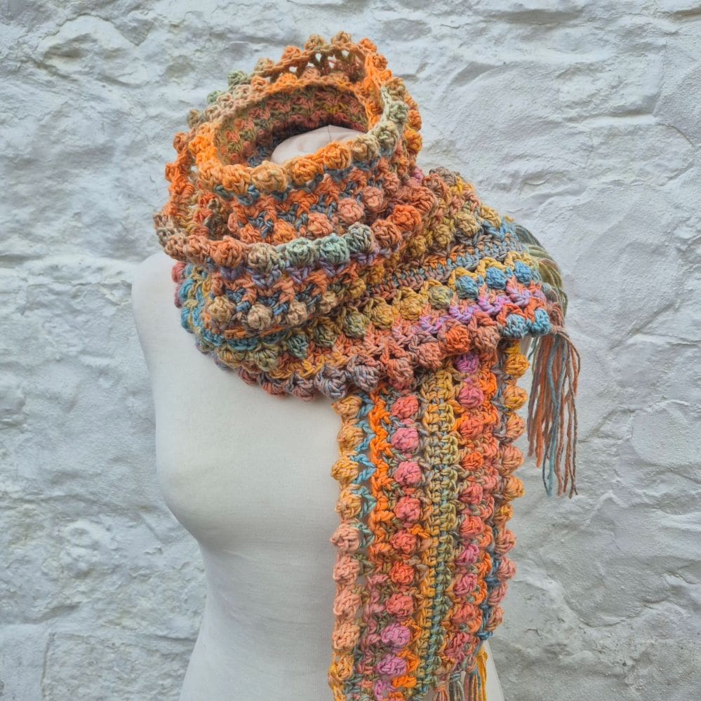pretty crocheted scarf