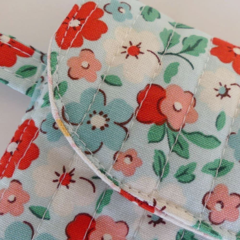 Key Chain Purse Quilted Cotton Card Holder Wallet - Image 4