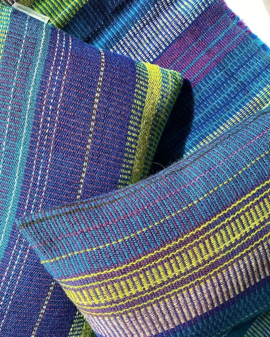 Large handwoven British wool cushion