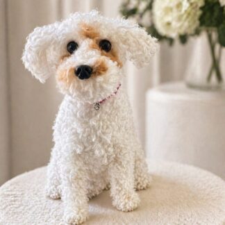 Handmade 22cm Dog Replica Keepsake-pet inspired wool sculpture made to look like your furry friend