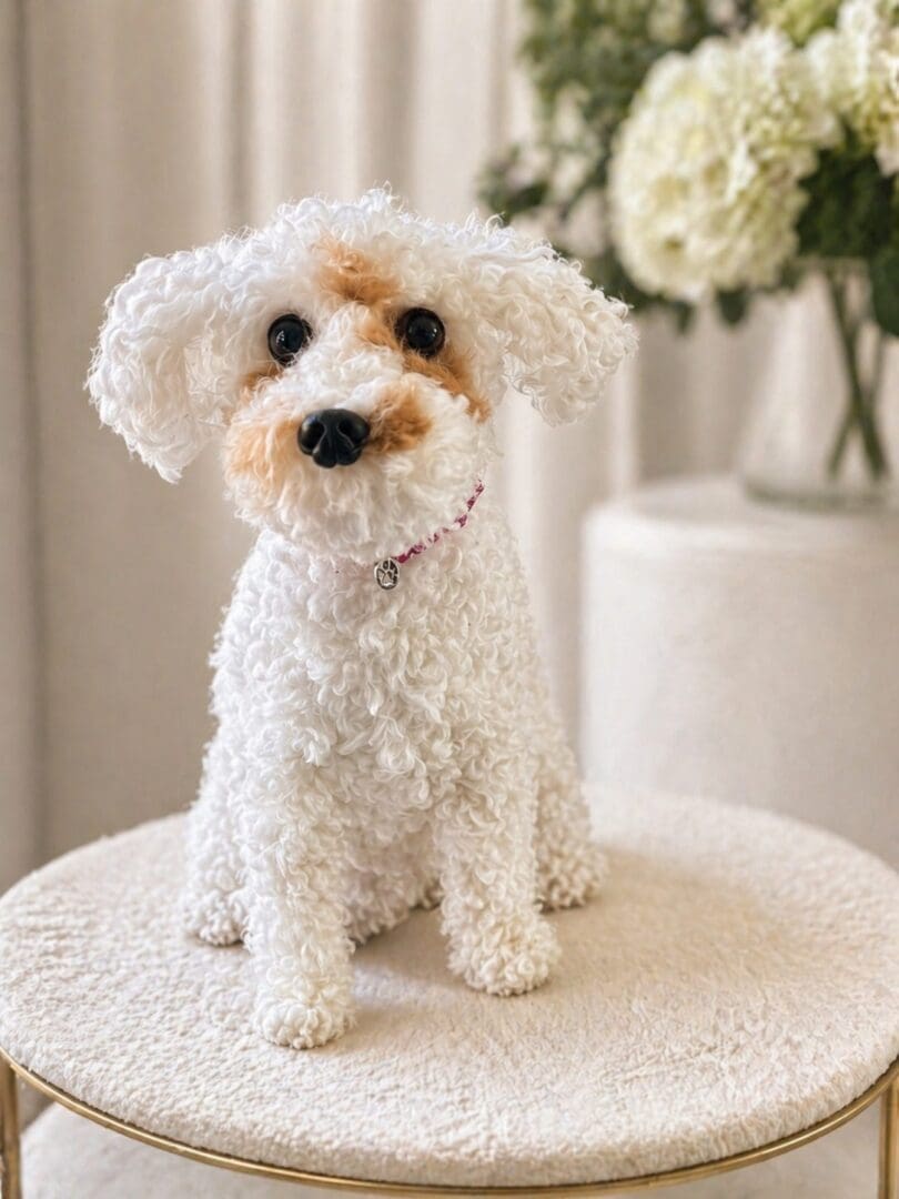 Handmade 22cm Dog Replica Keepsake-pet inspired wool sculpture made to look like your furry friend