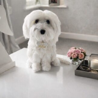 Handmade 22cm Dog Replica Keepsake-pet inspired wool sculpture made to look like your furry friend