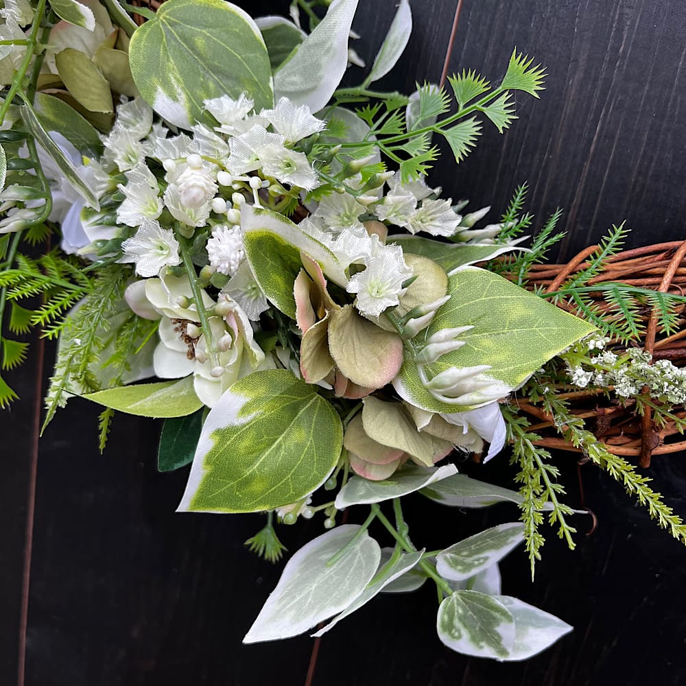Green spring wreath