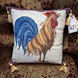 Cockerel Velvet Cushion, Perfect For Your Sofa!