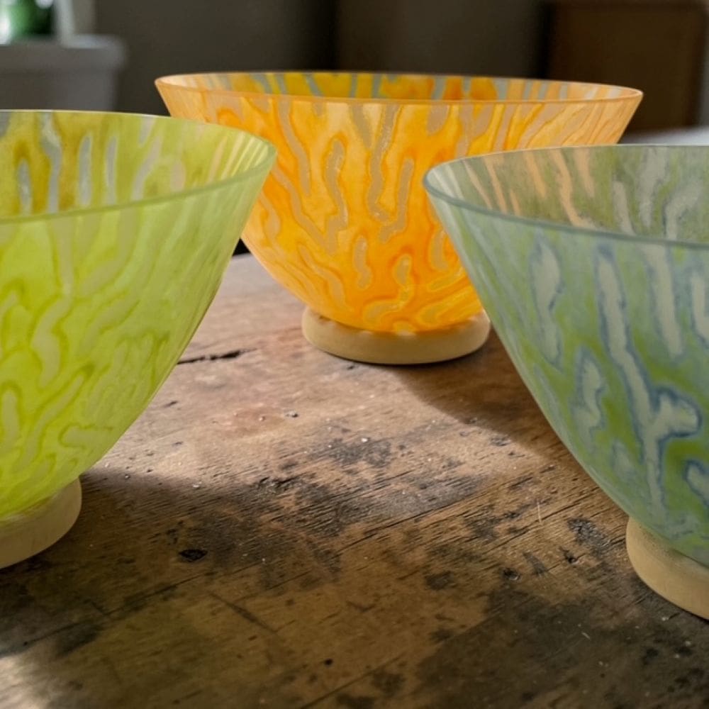 Coral inspired Medium Glass Bowl