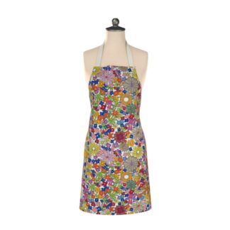 Designer cotton apron flower head floral design
