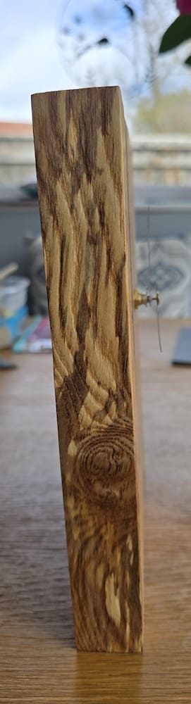Monolithe Wooden Mantle Clock European Walnut Resin Seam - Image 5