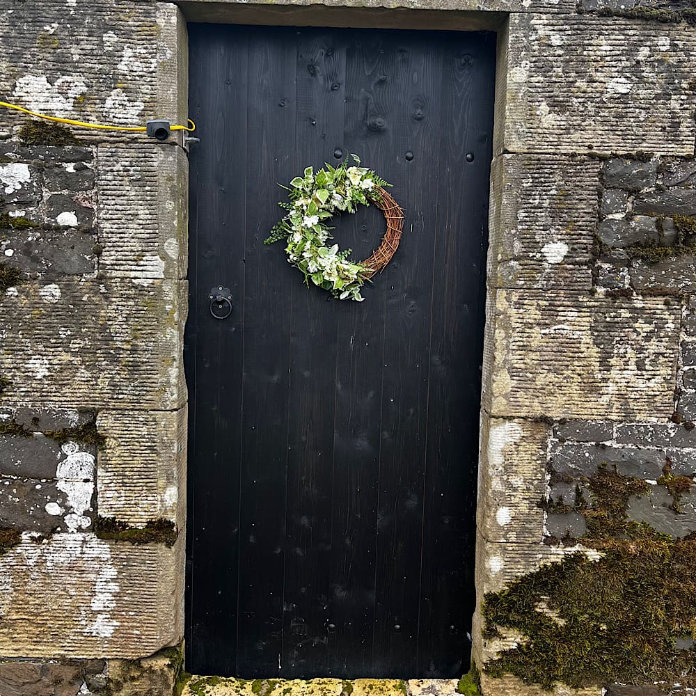 Green spring wreath