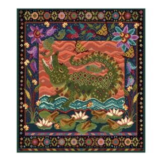 The Crocodile-Gazi Pir Collection, A Fabulous Tapestry Wall-hanging Kit to Sew Yourself in Easy Counted Cross-stitch.