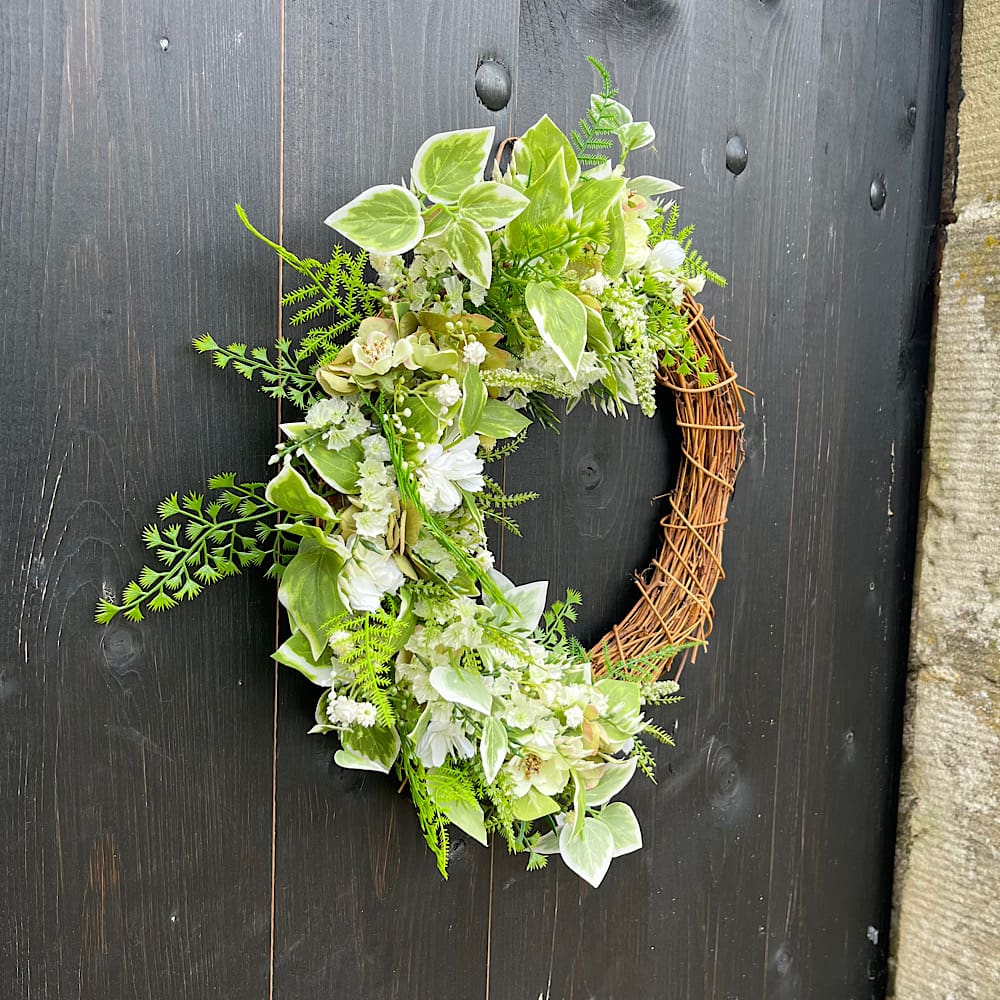 Green spring wreath