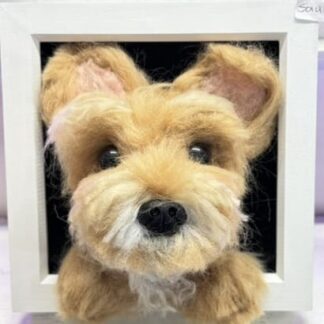 3D 6x6 inch custom dog portrait