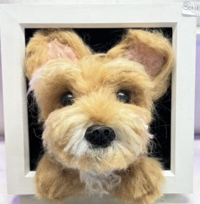 3D 6x6 inch custom dog portrait