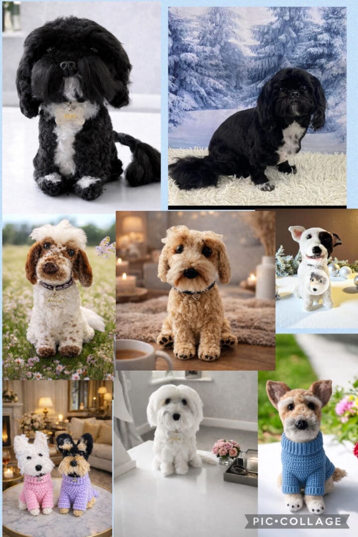Handmade 22cm Dog Replica Keepsake-pet inspired wool sculpture made to look like your furry friend - Image 8