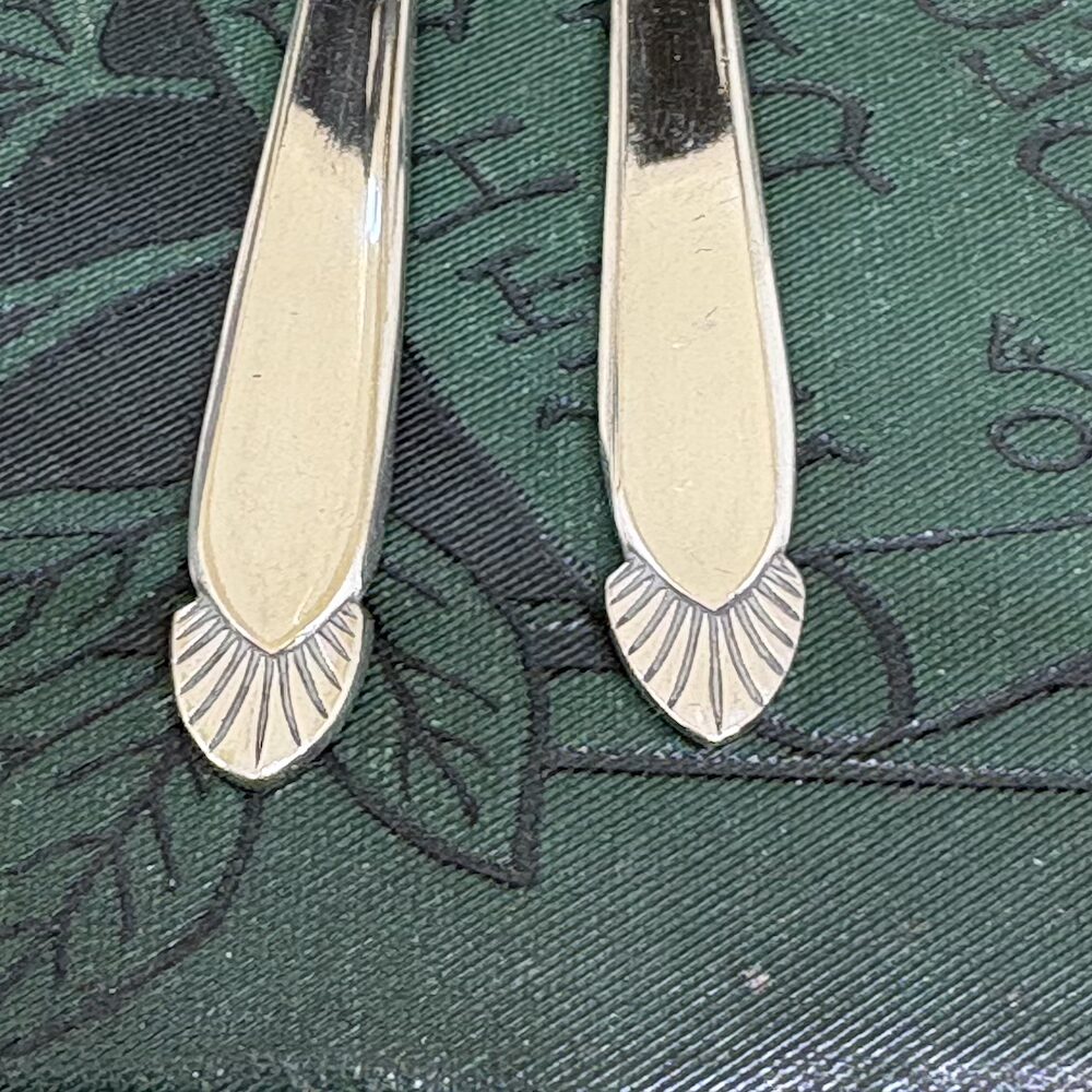 Art Deco style coffee spoon earrings - Image 4