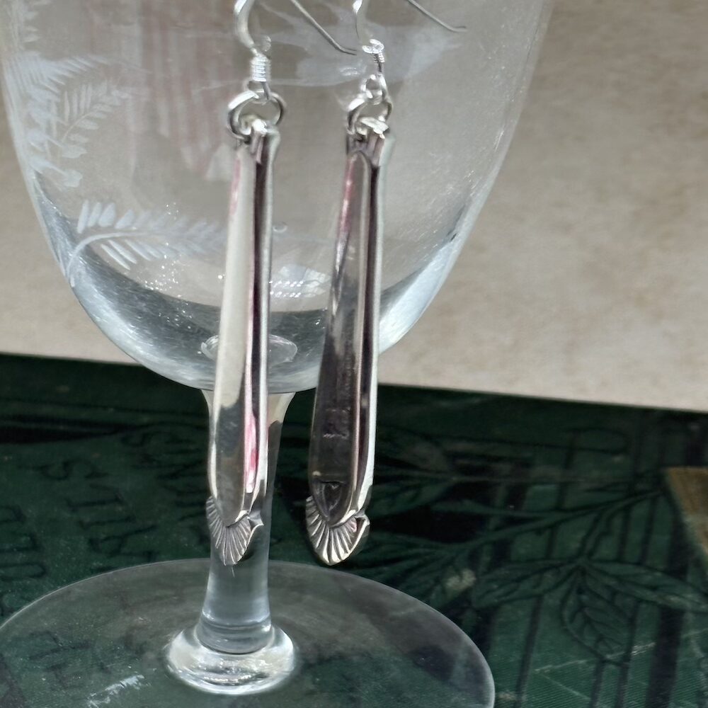 Art Deco style coffee spoon earrings - Image 2