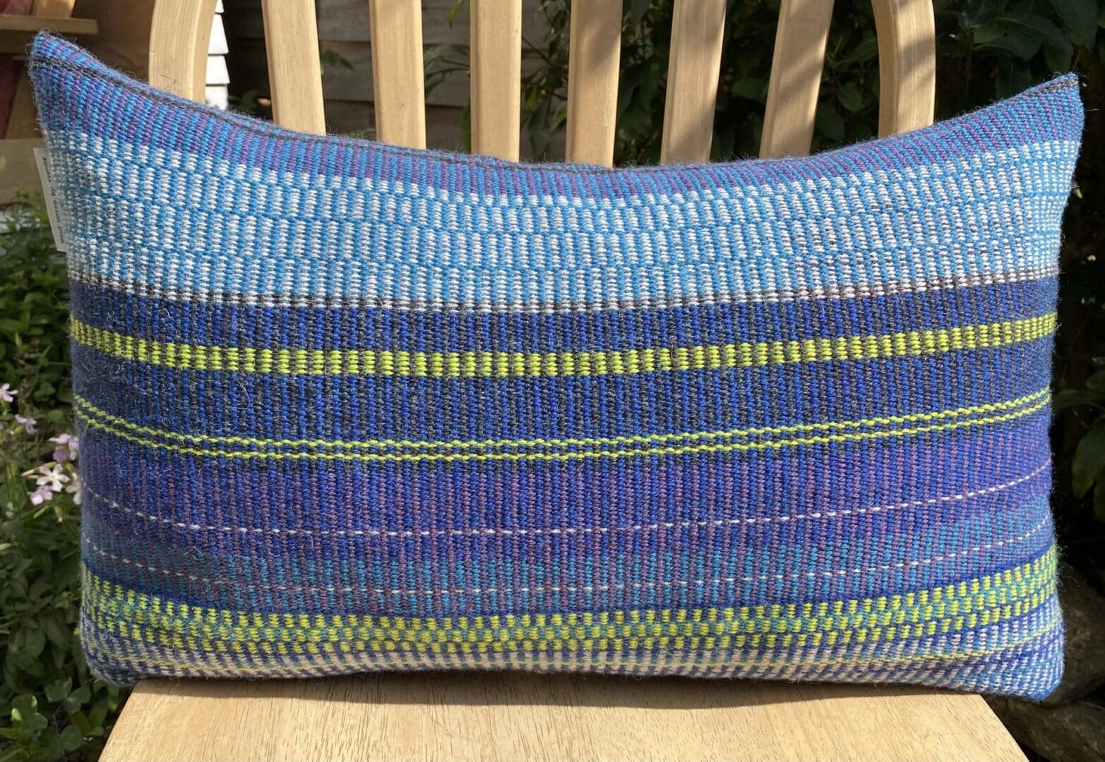Large handwoven British wool cushion - Image 6