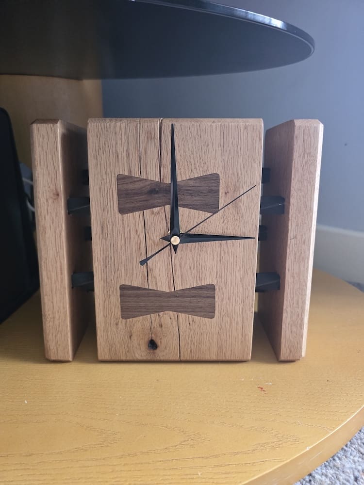 Inner Strength No.1 Sculptural Oak Mantel Clock - Image 7