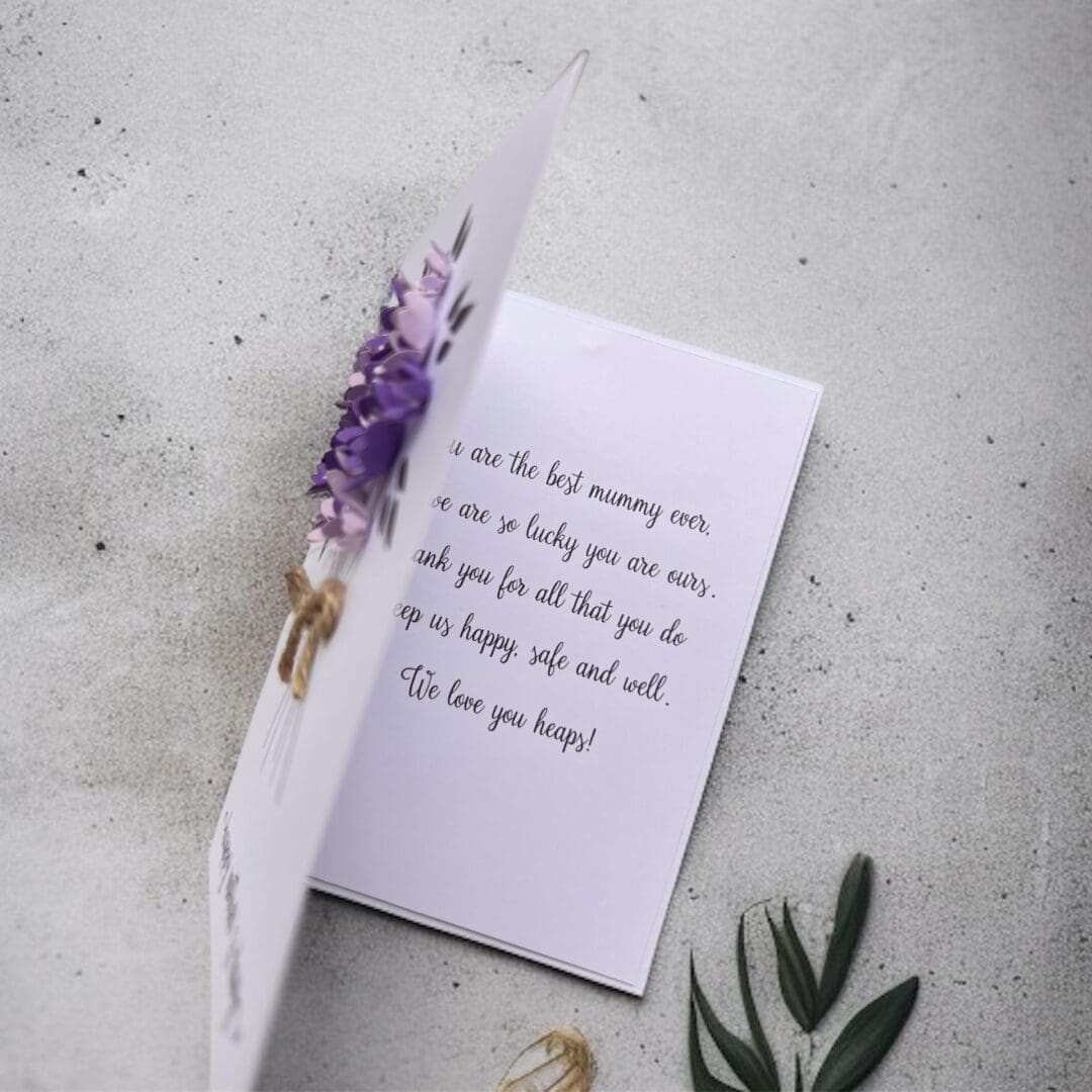 Custom Greeting Card, Personalised Gift Message