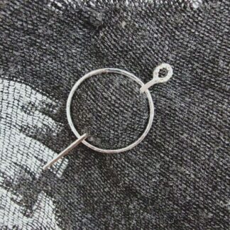 silver and brass shawl pin