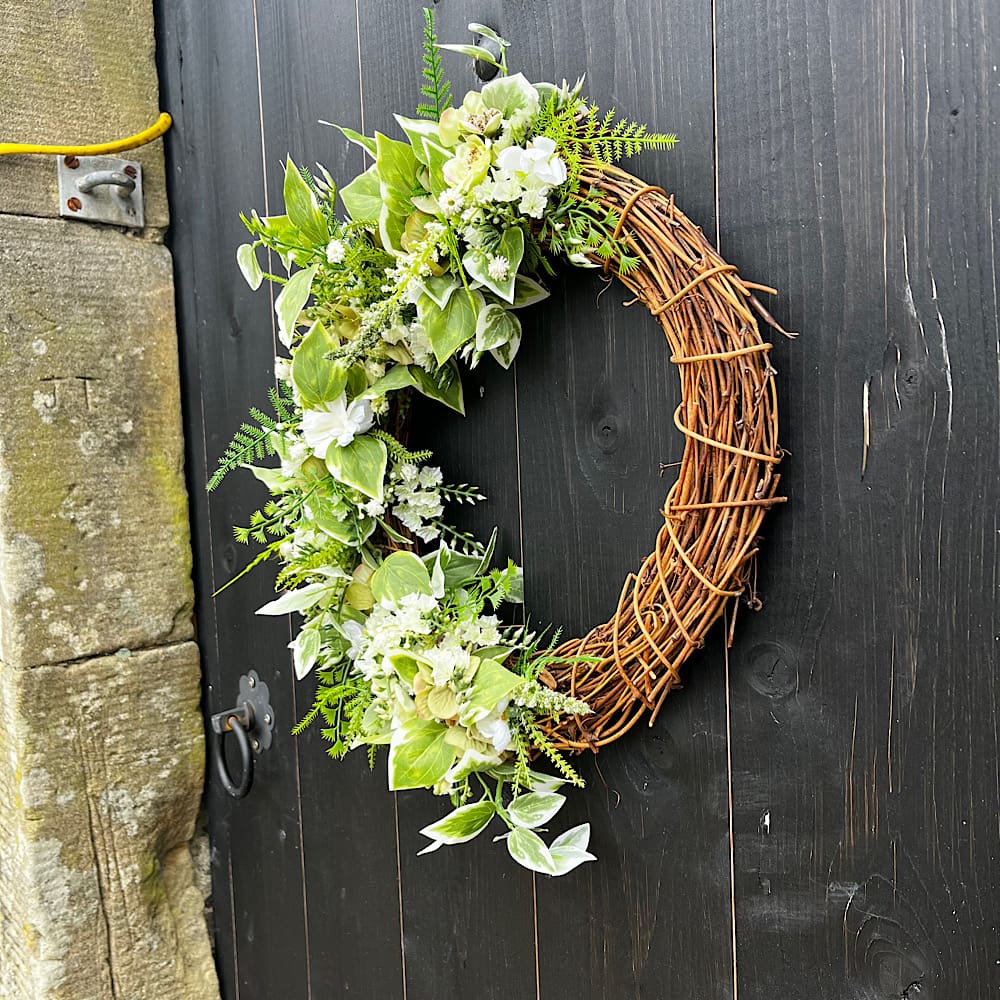 Green spring wreath