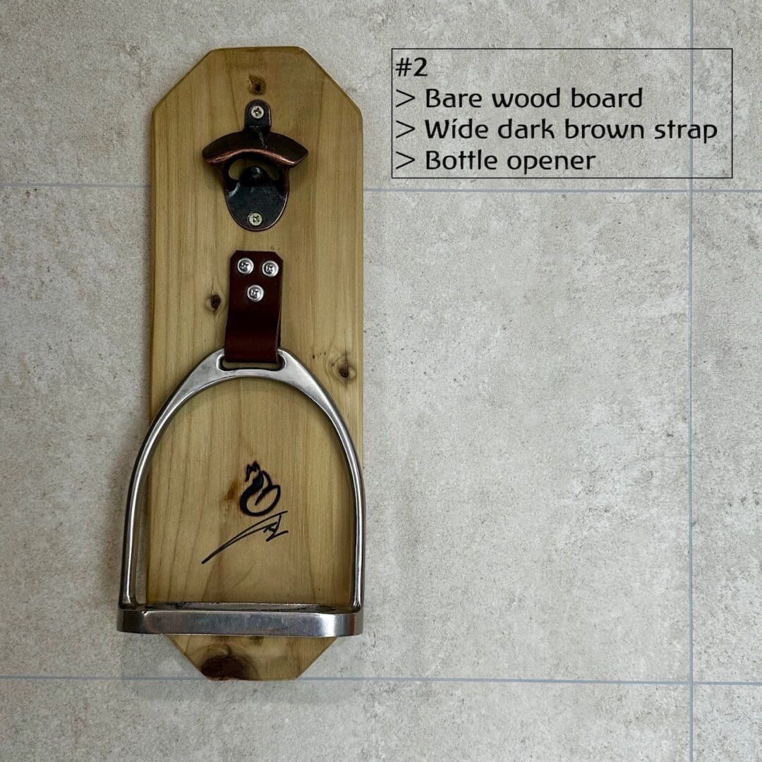 Riding Stirrup Iron & Wooden Towel Holder - Unique & Handmade In The UK - Image 4