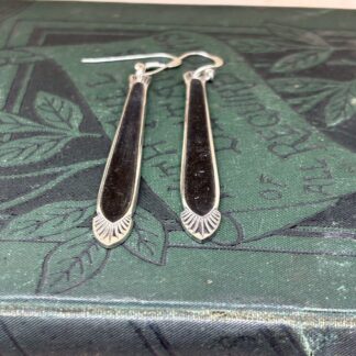 art deco style coffee spoon earrings