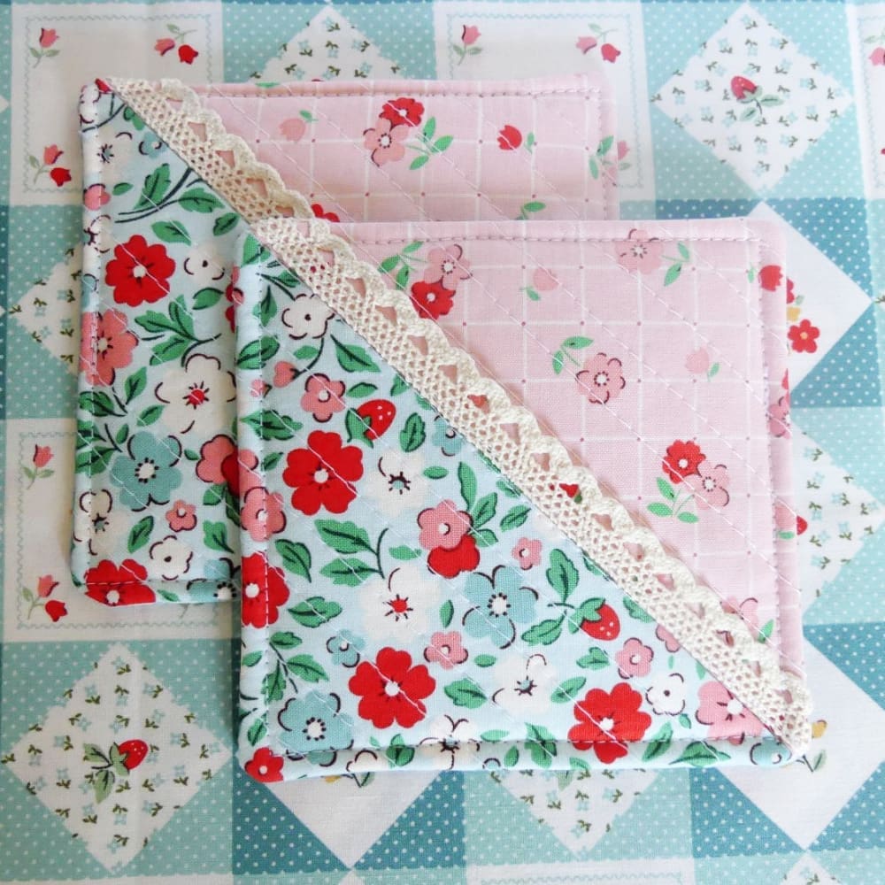 Drinks Coasters Set of 2 Country Cottage Style - Image 2