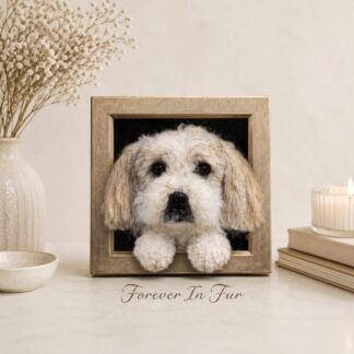 3D 6x6 inch custom dog portrait