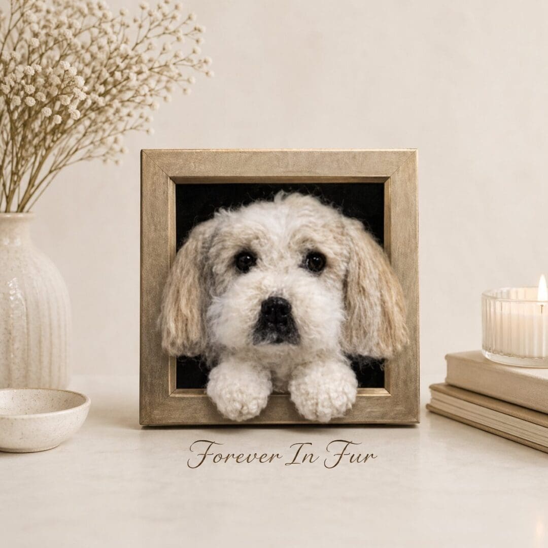 3D 6x6 inch custom dog portrait