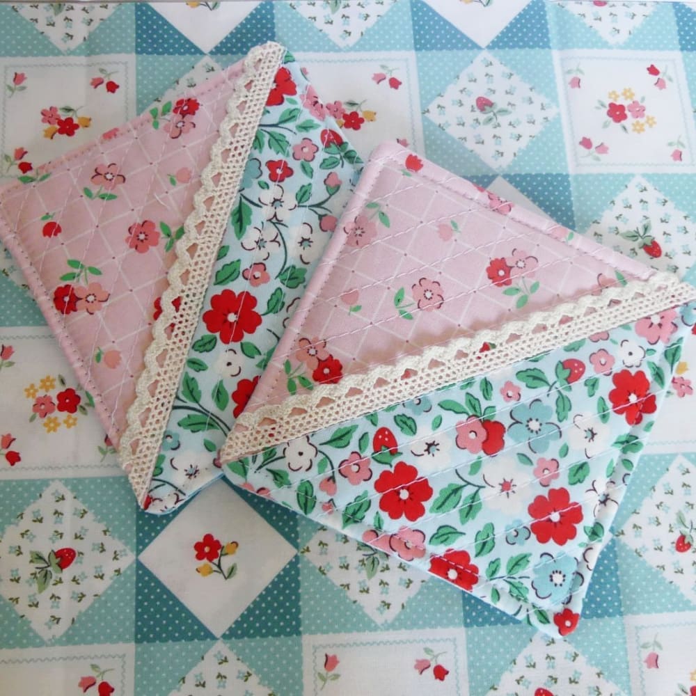 Drinks Coasters Set of 2 Country Cottage Style - Image 5