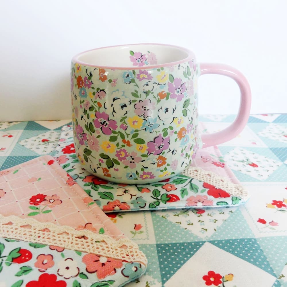 Drinks Coasters Set of 2 Country Cottage Style - Image 4
