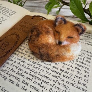 Handmade Fox Bookmark with Needle-Felted Wool Fox