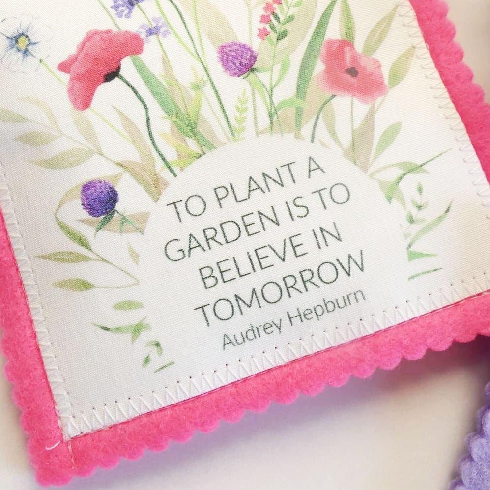 Garden Quotes Lavender Bags Set of 2 Gift for Gardener - Image 2