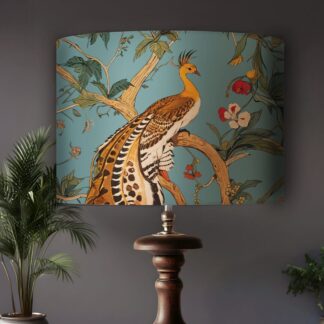 Vintage Peacock Print in William Morris Style Lampshade -Lightshade