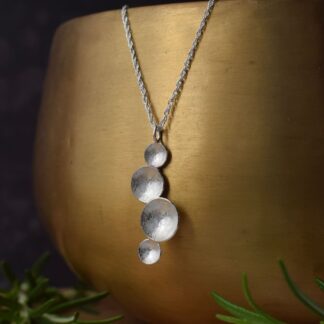sterling silver circles necklace inspired by ripples on water