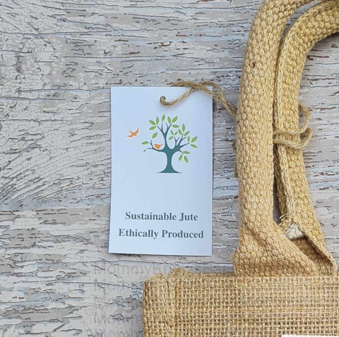 Personalised Rainbow Floral Jute Gift Bag – Sustainable Eco-Friendly Tote for Mum - Image 2