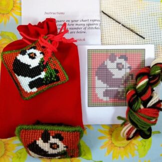 Easy Tapestry Mini-kit,Perfect For Beginners To Sew In Counted Cross-stitch. Choose from Bee, Butterfly, Panda or Chicken