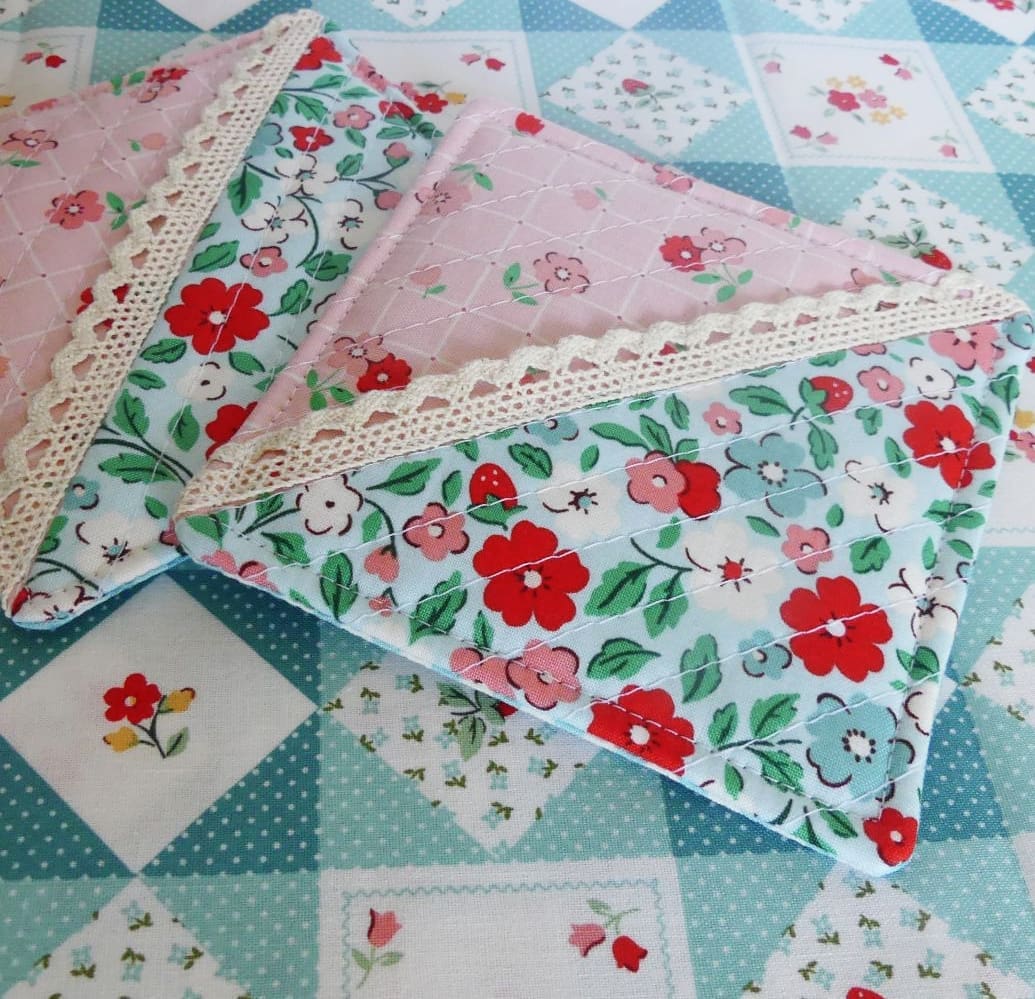 Drinks Coasters Set of 2 Country Cottage Style - Image 8