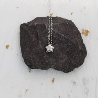 recycled sterling silver shaped star necklace