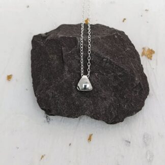 recycled sterling silver shaped triangle pendant