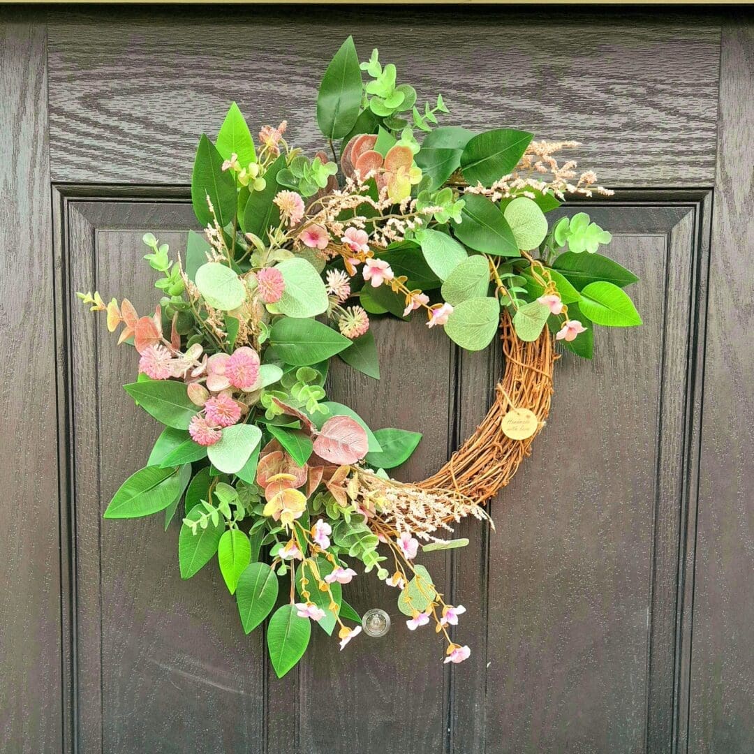Pink Mix Grapevine Wreath