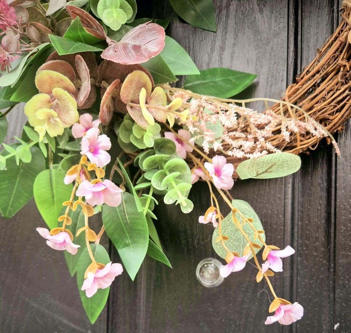 Pink Mix Grapevine Wreath - Image 5